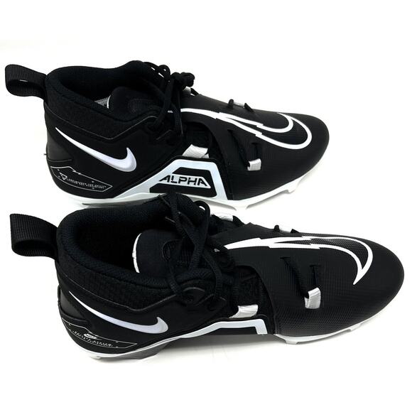 Nike Alpha Menace Pro 3 Mid Football Cleats Size 10.5 CT6649-001 Black main image 6